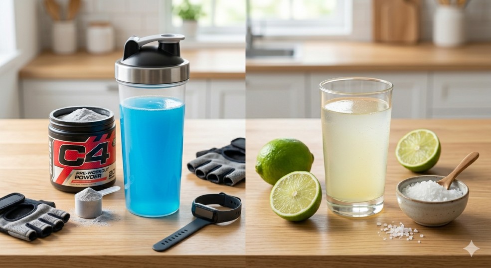 pre-workout vs natural food
